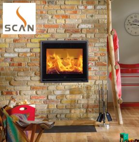 Inserto ventilato a legna Scan